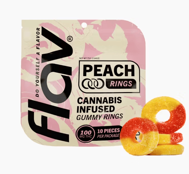 Flav 100mg Rings   Peach