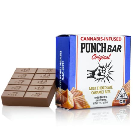 Punch Edibles 100 Mg Punch Bar   Caramel Bits