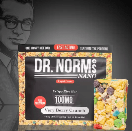 Dr. Norm'S 100 Mg Krispy Treat   Very Berry Crunch