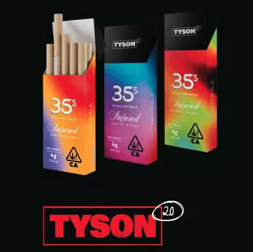 Lowell X  Tyson Infused 35'S Preroll Pack   Indica Knockout