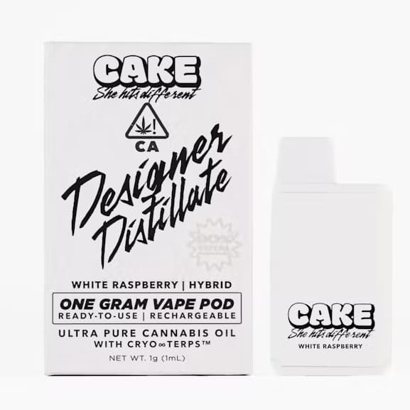 Cake 1.25 G Disposable   White Raspberry