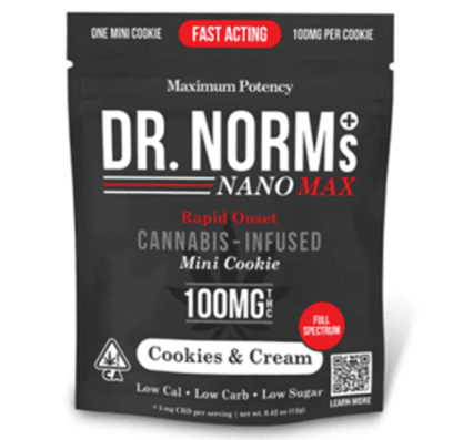 Dr. Norm'S 100 Mg Max Single Nano Cookie   Cookies N Cream