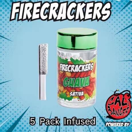 Firecracker 5 X  Infused Pre Roll   Guava