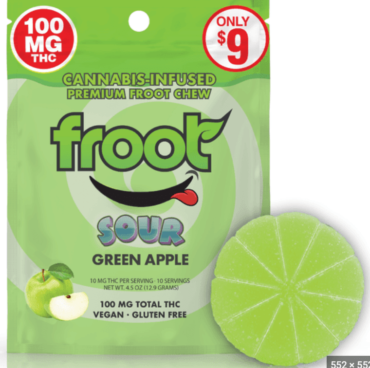 Froot 100 Mg Single    Sour Green Apple