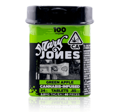 Mary Jones 100 Mg Tablets   Green Apple