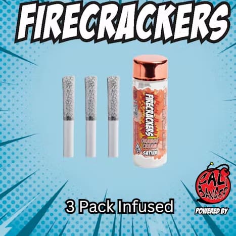 Firecracker 3 X  Infused Pre Roll   Orange Cream