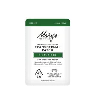 Mary'S Medicinals 1:1 Transdermal Patch   Relief Cbd:Thc (2024)