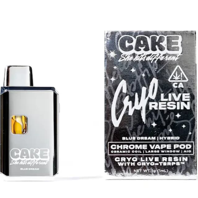 Cake 1g Live Resin Cryo Disposable   Blue Dream