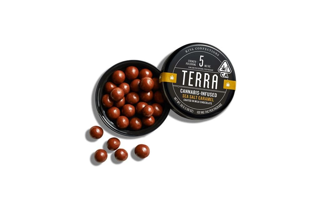 Kiva Terra 100mg Bites   Sea Salt Caramel