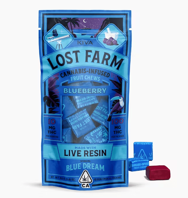 Lost Farm 100 Mg Chews   Blueberry (Blue Dream)