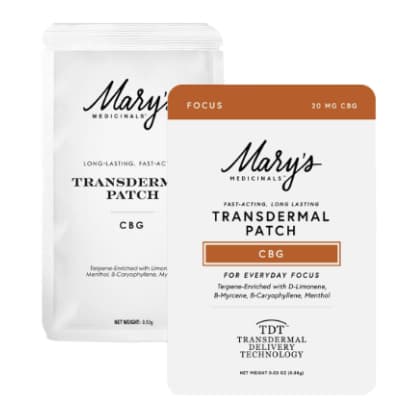 Mary'S Medicinals Transdermal Patch   Focus Cbg