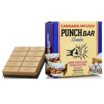 Punch Edibles 100 Mg Combo Punch Bar   Dark Chocolate Peanut Butter & Jelly