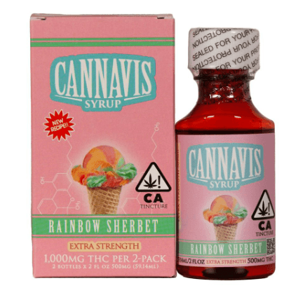 Cannavis Extra 1000 Mg Strength Syrup   Rainbow Sherbet