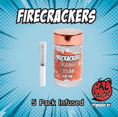 Firecracker 5 X  Infused Pre Roll   Orange Cream